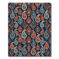 Elegant Navy Blue Ornate Paisley Rug