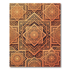 Golden Intricate Star Mandala Rug