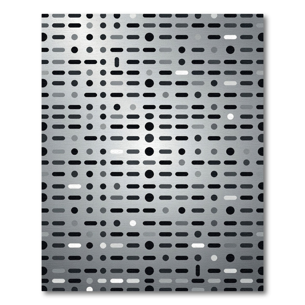 Monochromatic Dot Dash Geometric Rug