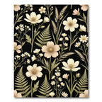 Cream Floral Fern Field Arrangement Rug