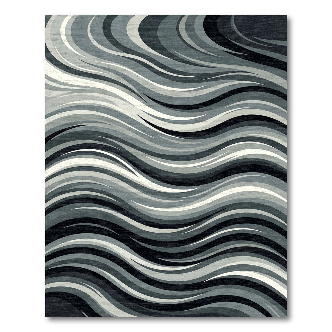 Monochromatic Flowing Curve Lines Rug