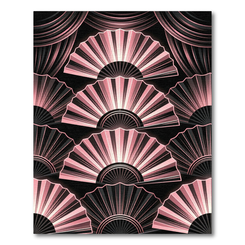 Art Deco Blush Pink Fan Rug