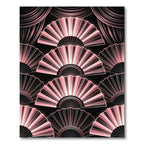 Art Deco Blush Pink Fan Rug