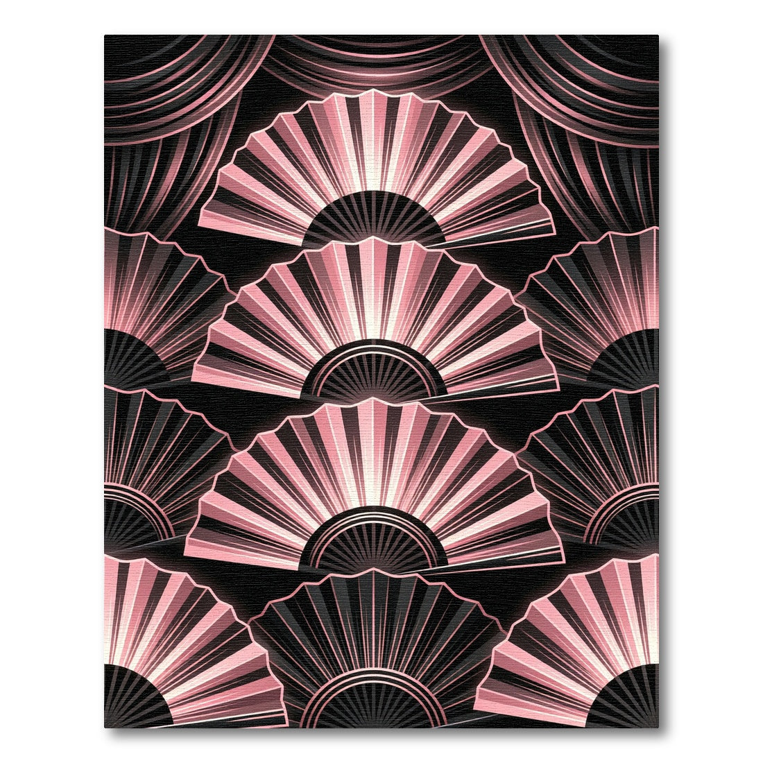 Art Deco Blush Pink Fan Rug