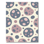 Soft Dusty Pink and Blue Polka Dot Rug