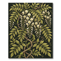 White Wisteria Vine Foliage Rug