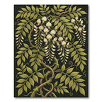 White Wisteria Vine Foliage Rug