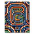 Vibrant Retro Racing Orbit Area Rug