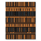 Bold Orange and Charcoal Tribal Striped Rug