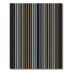 Modern Black Gold White Stripe Rug