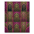 Opulent Gold and Magenta Archway Ornament Rug