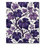 Enchanting Purple Vineyard Grape Leaf Vine Rug
