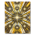 Radiant Golden Burst Geometric Star Rug