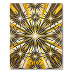 Radiant Golden Burst Geometric Star Rug