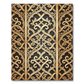 Golden Interlocking Arabesque Trellis Rug
