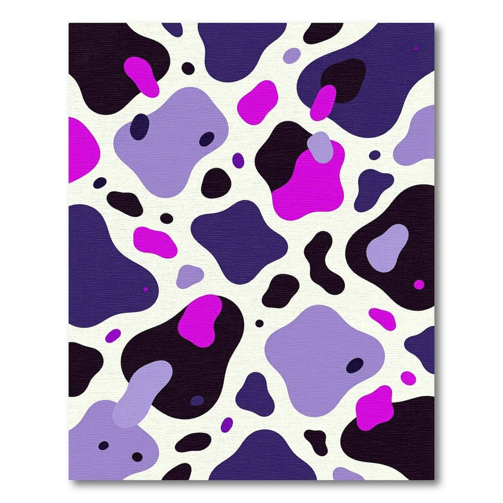 Abstract Purple Pink Cow Spot Graphic Rug