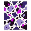 Abstract Purple Pink Cow Spot Graphic Rug