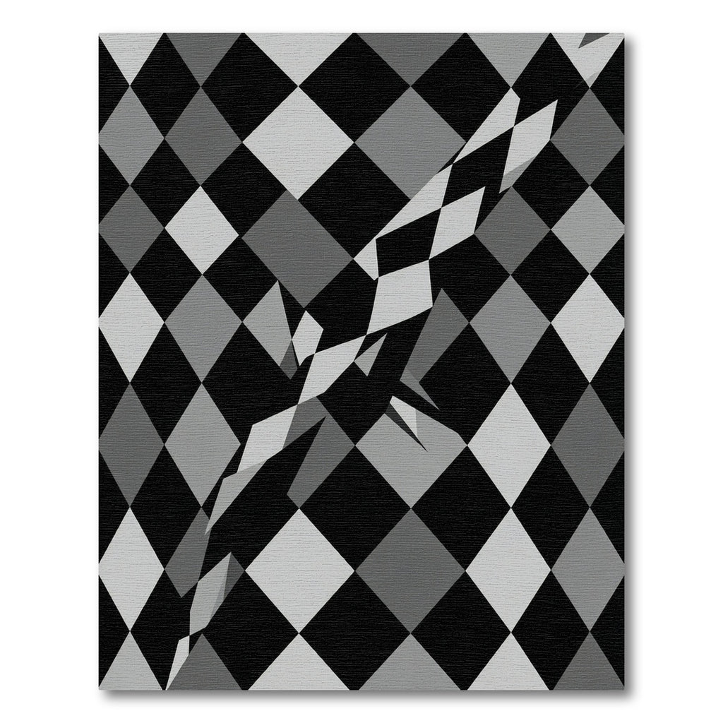 Monochromatic Diamond Warp Rug