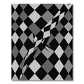 Monochromatic Diamond Warp Rug
