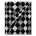Monochromatic Diamond Warp Rug