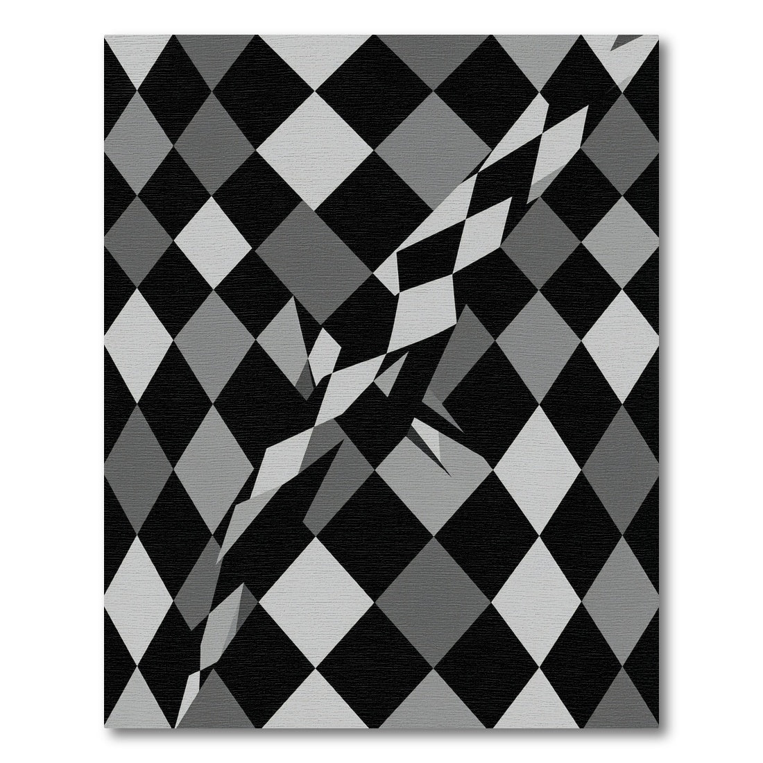 Monochromatic Diamond Warp Rug