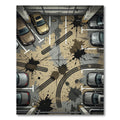 Muddy Tire Tracks Parking Lot Rug