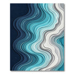 Abstract Ocean Gradient Layered Waves Rug
