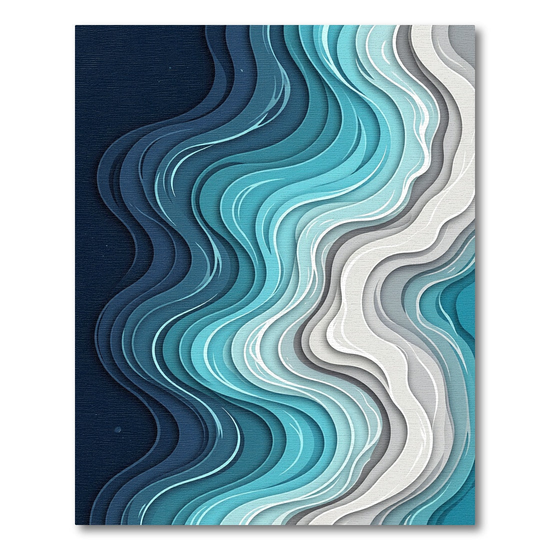 Abstract Ocean Gradient Layered Waves Rug
