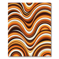 Earthy Retro Wave Abstract Rug