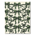 Elegant Sage Bow Garland Ribbon Rug