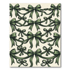 Elegant Sage Bow Garland Ribbon Rug