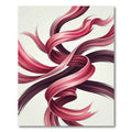 Crimson Rose Swirl Abstract Strokes Rug