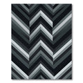 Monochrome Chevron Herringbone Stripe Rug