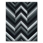 Monochrome Chevron Herringbone Stripe Rug