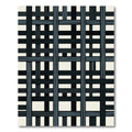 Graphite Gray Woven Lattice Rug