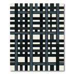 Graphite Gray Woven Lattice Rug