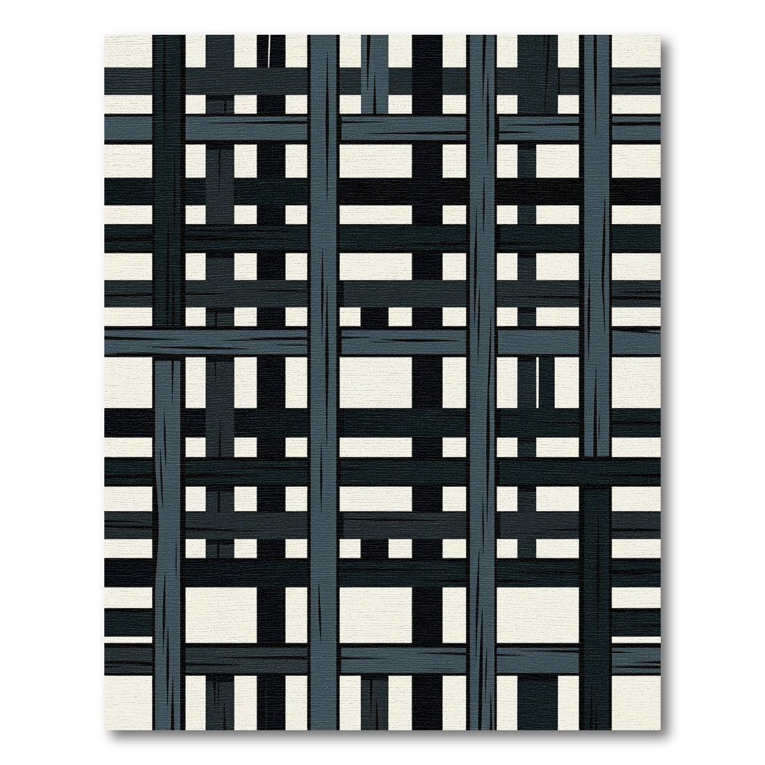 Graphite Gray Woven Lattice Rug