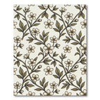 Vintage Cream Floral Vine Creeping Garden Rug