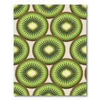 Fresh Kiwi Slice Vibrant Fruit Art Rug