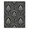 Black Silver Leaf Archway Medallion Rug