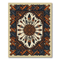 Tribal Feather Arrow Sunburst Rug