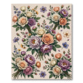 Elegant Pastel Rose and Peony Bouquet Rug