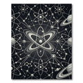 Monochrome Atomic Galaxy Connection Rug