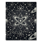 Monochrome Atomic Galaxy Connection Rug