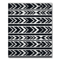 Bold Black Arrow Geometric Stripes Rug