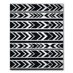 Bold Black Arrow Geometric Stripes Rug
