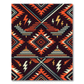 Geometric Lightning Step Chili Orange Rug