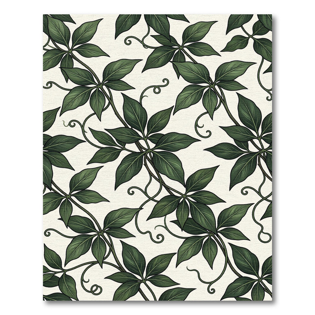 Lush Forest Green Tropical Ivy Foliage Rug
