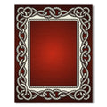 Knot Border Crimson Ceramic Rug