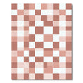 Modern Rose Clay Checkers Abstract Square Rug